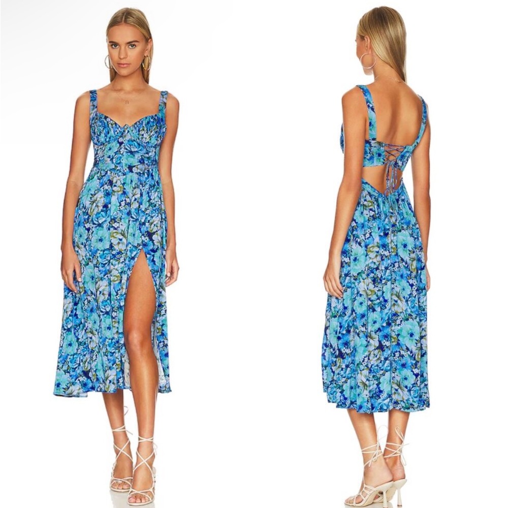 NWT For Love and Lemons Astor Midi Dress